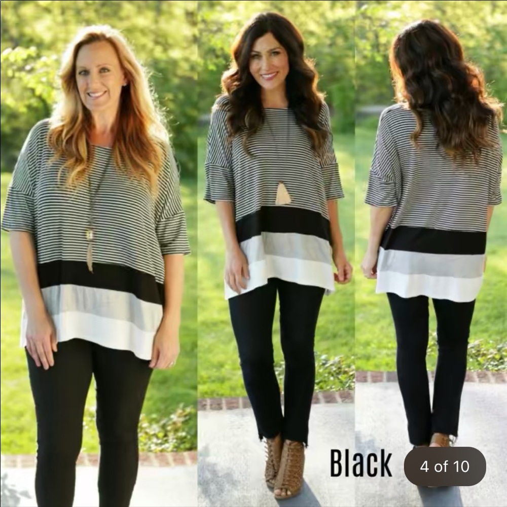 Stripped Color-Block Tunic